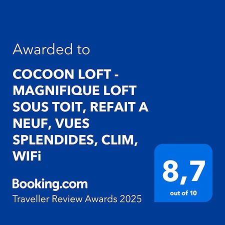 Cocoon Loft - Magnifique Loft Sous Toit, Refait A Neuf, Vues Splendides, Clim, Wifi Apartment Nice Exterior photo